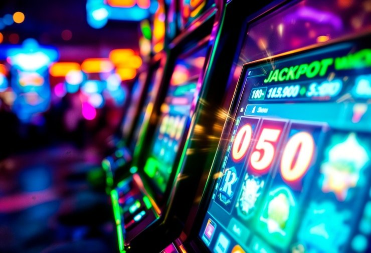 Jurassic Kingdom slot game interface showing five reels and dinosaur symbols